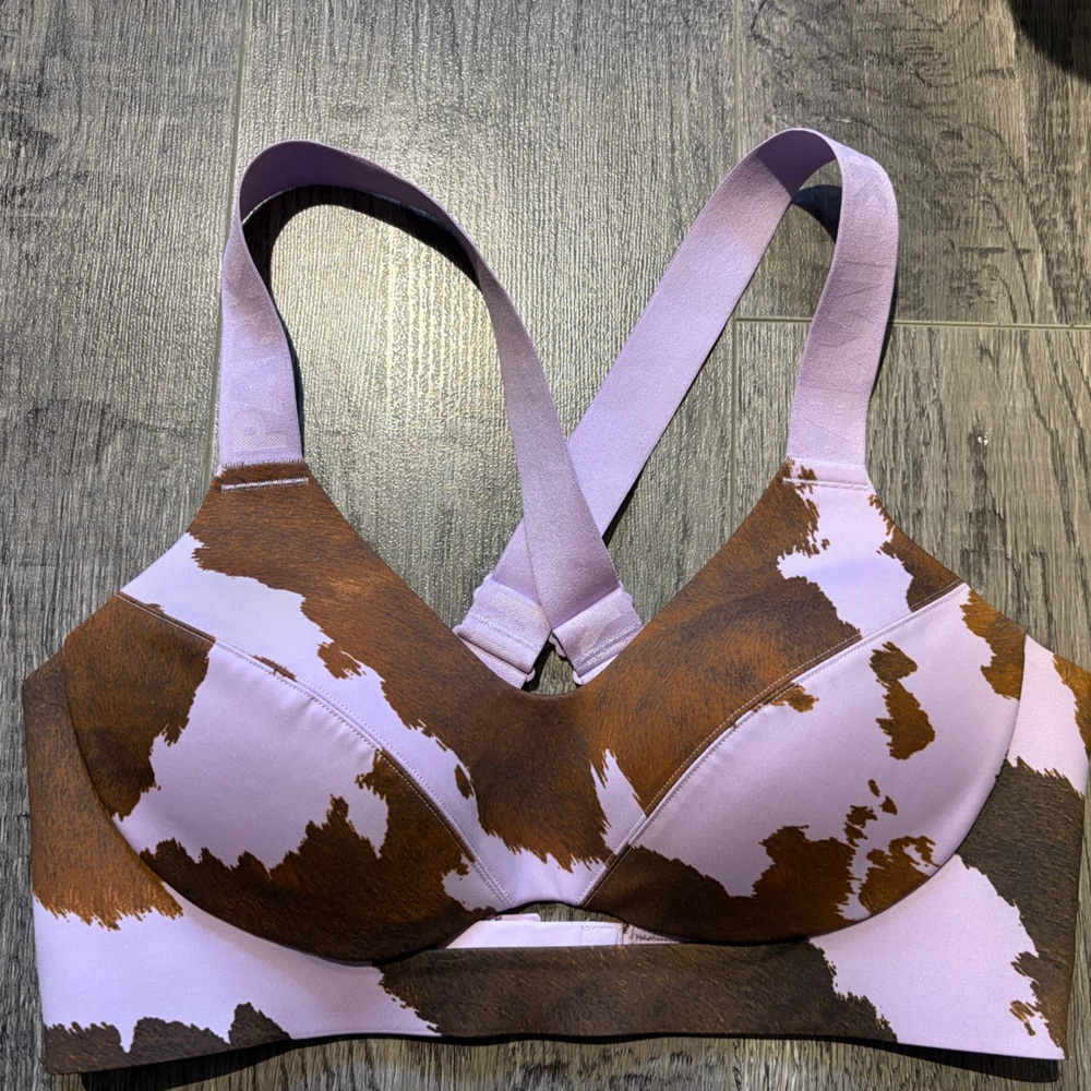adidas Ivy Park Medium-Support Cow-Print Cutout Bra sz. M